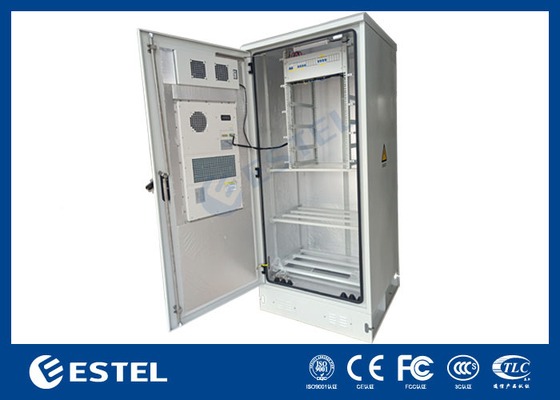 20U Capacity Outdoor Telecom Enclosure Galvanized Steel Single Wall With Heat Insulation