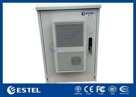 17U Capacity Outdoor Telecommunication Enclosures IP55 Floor Mount Installation