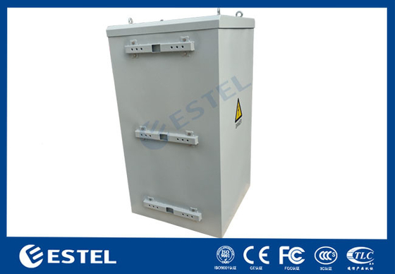 20U Capacity Outdoor Telecom Enclosure Galvanized Steel Single Wall With Heat Insulation For Pole Mounted