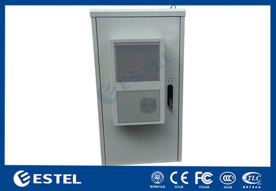 20U Capacity Outdoor Telecom Enclosure Galvanized Steel Single Wall With Heat Insulation For Pole Mounted