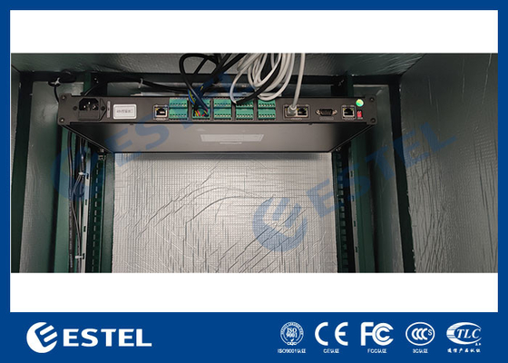 19'' Rack Outdoor Telecom Cabinet Green Color​ With 500W Air Conditioner and Fan