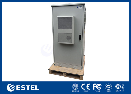 Floor Mounted Cabinet Outdoor 19 Inch Rack With PDU, Air Conditioner And Sensors