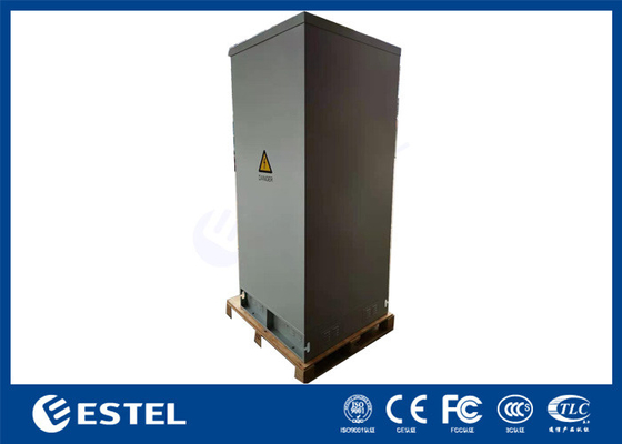 19 Inch Rack RAL7035 Grey Color Outdoor Telecom Cabinet With Battery Rack