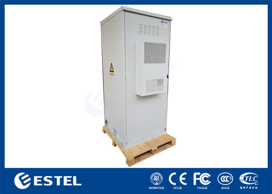 19 Inch Rack RAL7035 Grey Color Outdoor Telecom Cabinet With Battery Rack
