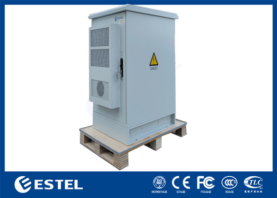 Dual-Doors Outdoor Telecom Cabinet With PDU / Battery Tray / Air Conditioners