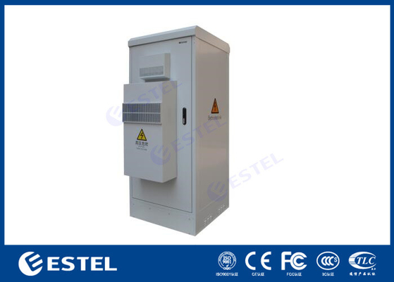 Floor Mounted Outdoor Telecom Cabinet With 20U 19 Inch Rack 2 Layers Of Battery Rack