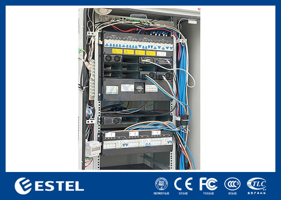 Hybrid Telecom Power System 48VDC 300A 40U Outdoor Telecom Cabinet With Cooling