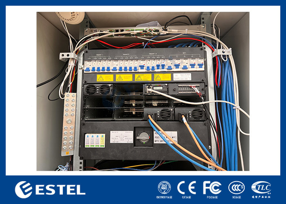 Hybrid Telecom Power System 48VDC 300A 40U Outdoor Telecom Cabinet With Cooling