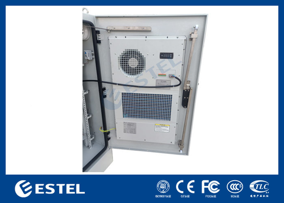 SGCC Double Walls Outdoor Telecom Cabinet With 48VDC Air Conditioner and Fan