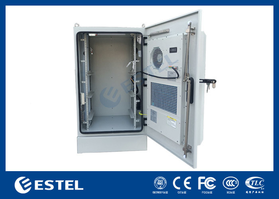 SGCC Double Walls Outdoor Telecom Cabinet With 48VDC Air Conditioner and Fan