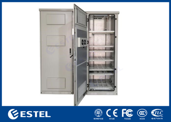 Galvanized Steel 32U Outdoor Telecom Enclosure Equipped With 4 Fans Cooling