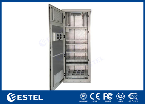 Galvanized Steel 32U Outdoor Telecom Enclosure Equipped With 4 Fans Cooling