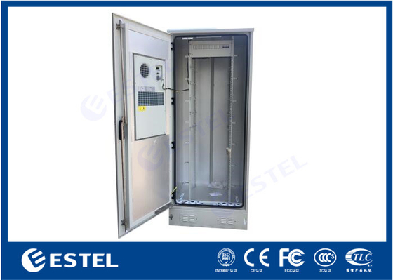 PG Gland Cable Inlet Outdoor Telecom Cabinet With Air Conditioner Front Door Maintenance
