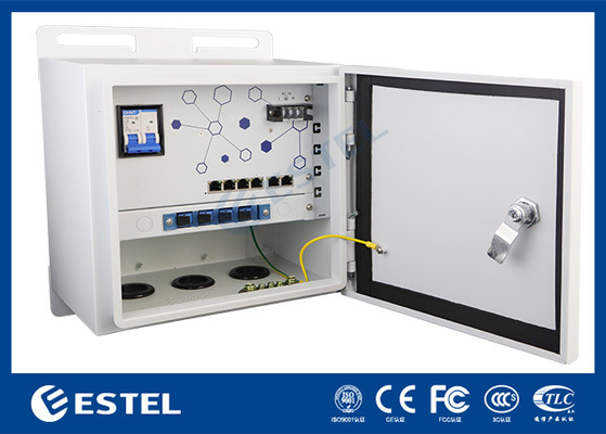 IP55 Outdoor PoE Switch Pole Mount Weatherproof Enclosure For Surveillance Monitoring