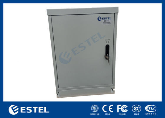Floor Mounted 19inch Rack With Dual Doors And Air Conditioner For Outdoor Telecom Cabinet