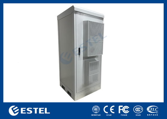 Powder Coated Outdoor Telecom Cabinet With Dual Cooling System And Power System