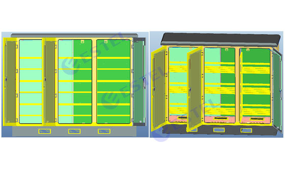 3 Front Door IP55 Three Compartment Telecommunication Enclosure