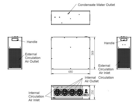 R134A 2000W Cooling Capacity  Kiosk Air Conditioner