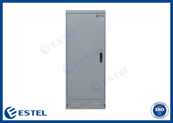 Galvanized Steel Outdoor Telecom Enclosure 19 Inch Double Door Communication Rack