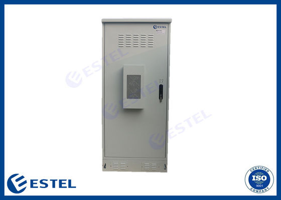 Galvanized Steel Outdoor Telecom Enclosure 19 Inch Double Door Communication Rack