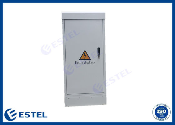 Two Walls Galvanized Steel Outdoor Electronics Cabinet Anti Theft Three Point Lock