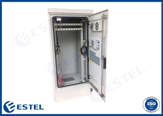 19 inch Rail IP65 Outdoor Telecom Cabinets With Air Conditioner And Fans