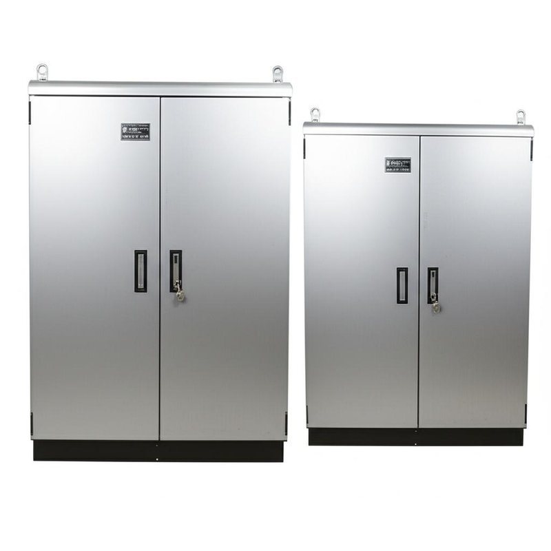 IP66 Weatherproof Telecom Enclosure with 800*800*2100mm Dimensions and DC48V LED Lamp for Outdoor Protection