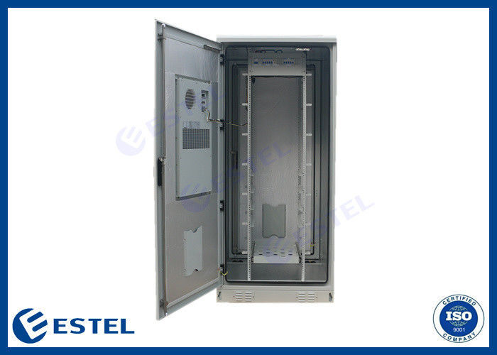 40U IP65 Outdoor Telecom Enclosure With Frequency Conversion Air Conditioner Cooling